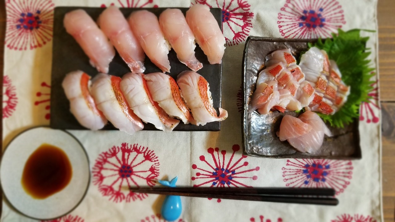 3日目の寿司と刺身